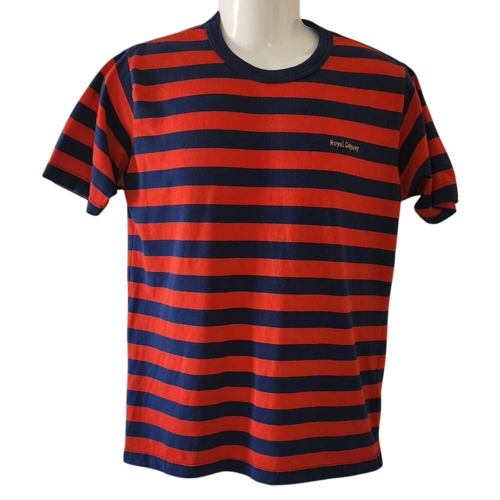 Sale Away Royal Cruise Line Royal Odyssey VTG Blue and Red Striped T shirt Med